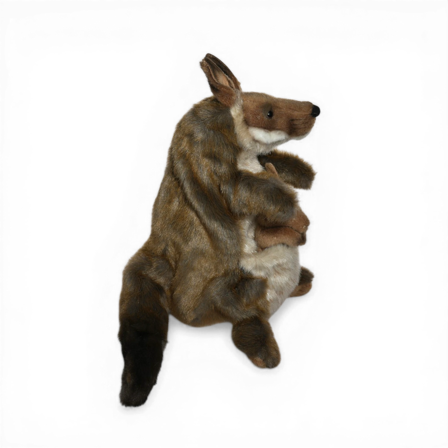 Kangur z młodym - realistyczna pacynka 25 cm