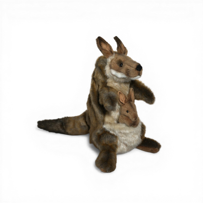 Kangur z młodym - realistyczna pacynka 25 cm